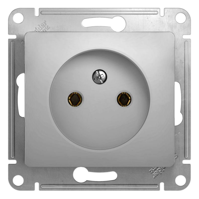 розетка 1-м сп glossa 16а ip20 без заземл. механизм алюм. se gsl000341 с доставкой по МСК, категория розетка штепсельная