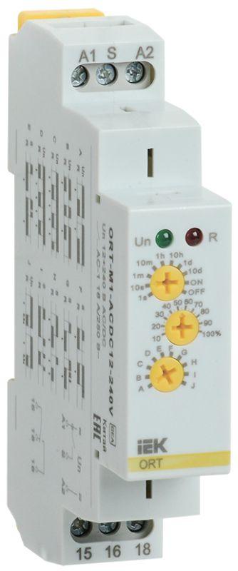 реле времени многофункц. ort 1 контакт 12-240в ac/dc iek ort-m1-acdc12-240v с доставкой по МСК, категория реле времени