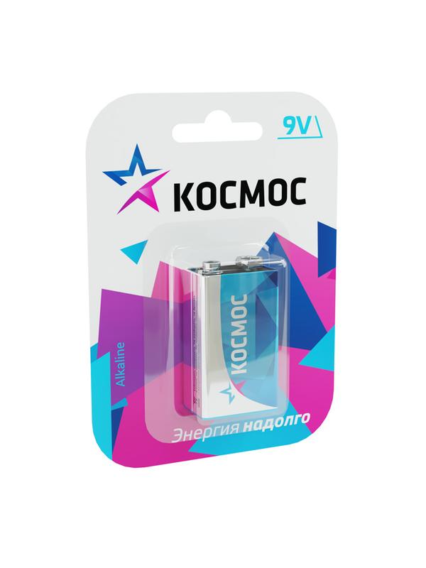 элемент питания алкалиновый "крона" 6lr61 максимум bp-1 (блист.1шт) космос koc6lr61max1bl с доставкой по МСК, категория гальванический элемент