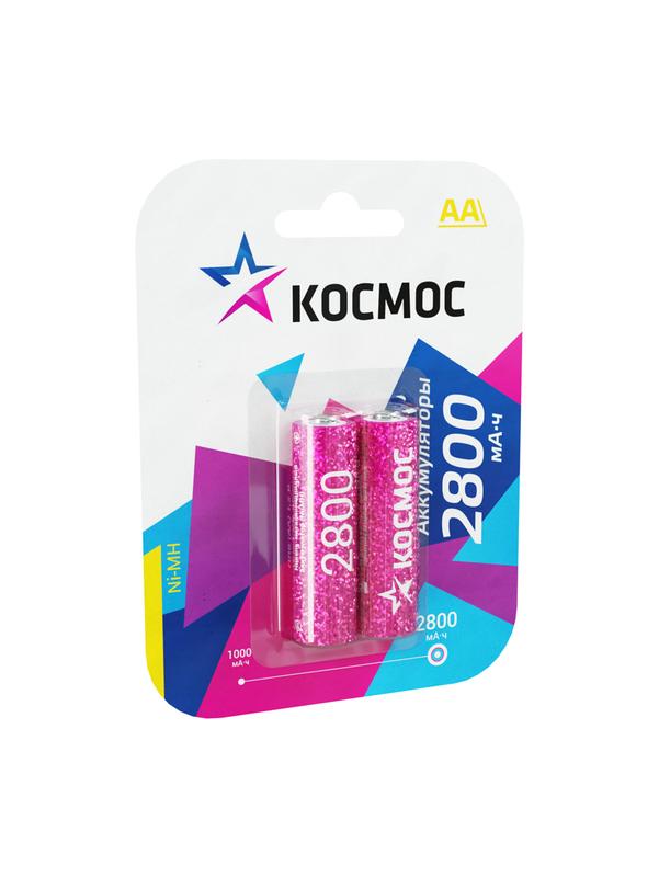аккумулятор aa/r6 2800ма.ч ni-mn bp-2 (блист.2шт) космос kocr6nimh2800mah2bl с доставкой по МСК, категория батарея аккумуляторная