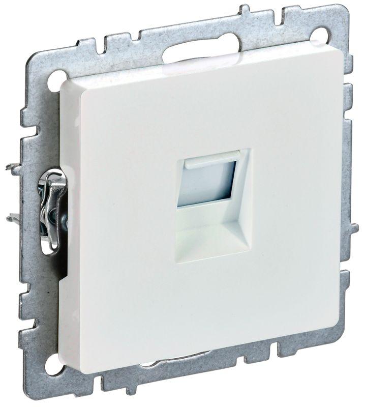 розетка компьютерная сп rj45 кат.5e brite рк10-брж жемчуж. iek br-k10-1-k36 с доставкой по МСК, категория розетка медная коммуникационная (витая пара)