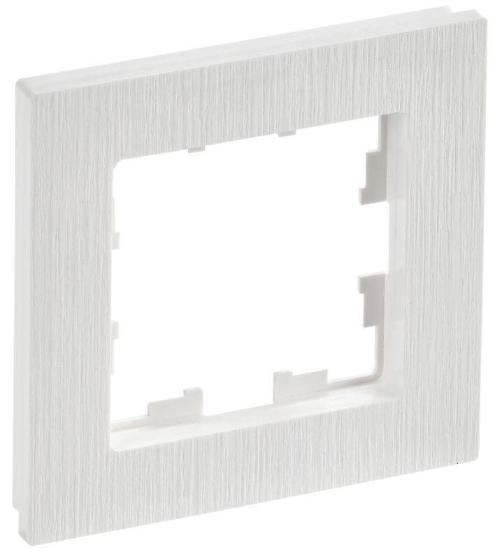 рамка 1-м brite ру-1-бр бел. рифленый iek br-m12-51-k01 с доставкой по МСК, категория рамка декоративная для электроустановочных устройств