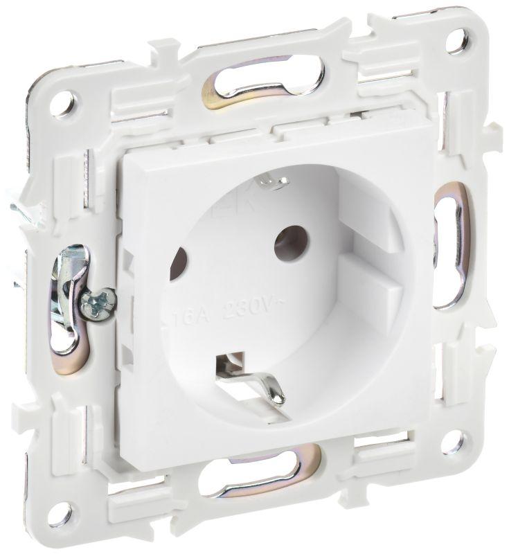 розетка skandy 16а с заземл. без защ. шторок sk-r05w арктич. бел. iek sk-r11-16-k01 с доставкой по МСК, категория розетка штепсельная