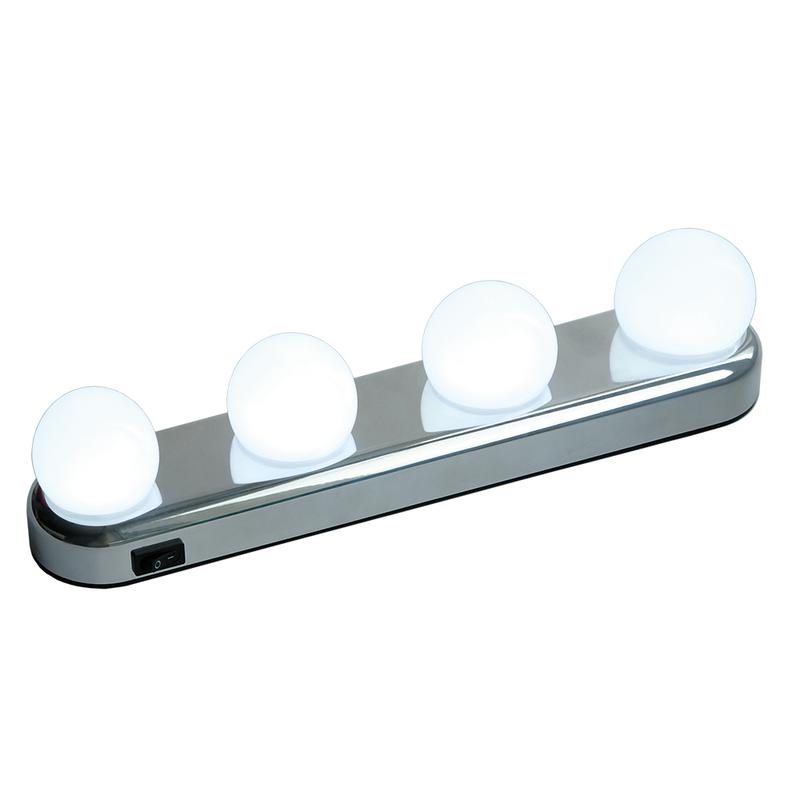 светильник светодиодный ml-l04-sr подсветка для зеркала серебр. jazzway 5036734 с доставкой по МСК, категория фонарь карманный, ручной электрический
