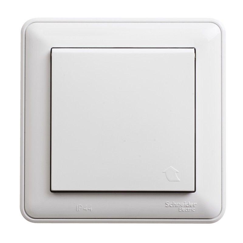 розетка 1-м сп w59 aqua 16а ip44 с заземл. защ. шторки в сборе бел. se rs16-152b-18 с доставкой по МСК, категория розетка штепсельная