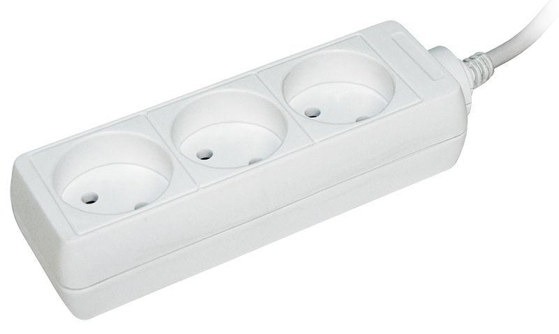 удлинитель 3х1.5м без заземл. 10а ip20 у3 2p 250в 2х0.75 iek wyp10-06-03-01-n с доставкой по МСК, категория блок розеток, удлинитель