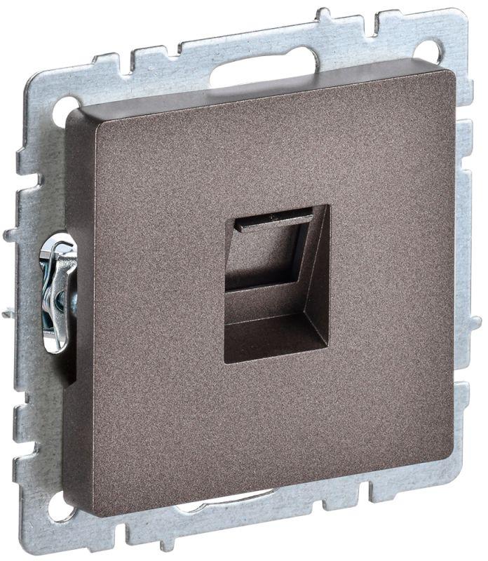 розетка компьютерная сп rj45 кат.5e brite рк10-бртб бронза iek br-k10-1-k45 с доставкой по МСК, категория розетка медная коммуникационная (витая пара)