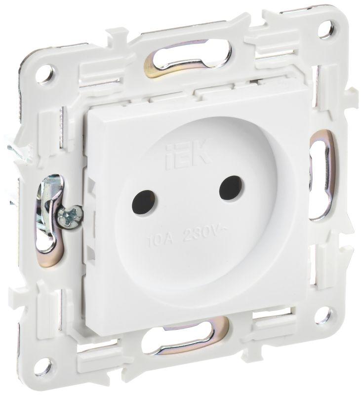 розетка skandy 10а без заземл. без защ. шторок sk-r02w арктич. бел. iek sk-r10-10-k01 с доставкой по МСК, категория розетка штепсельная