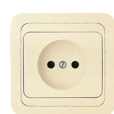 розетка 1-м сп mimoza 16а ip20 без заземл. крем./крем. makel 25022 с доставкой по МСК, категория розетка штепсельная
