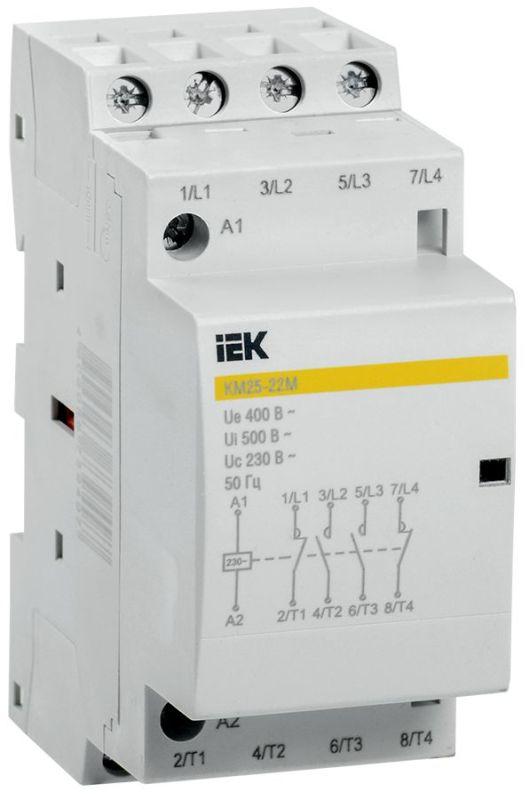контактор модульный км25-22м ac iek mkk11-25-22 с доставкой по МСК, категория пускатель магнитный модульный для распределительных щитов