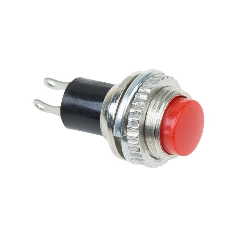 выключатель-кнопка металл 220в 2а (2с) off-(on) d10.2 красн. mini (rwd-213) rexant 36-3331 с доставкой по МСК, категория кнопка нажимная в сборе
