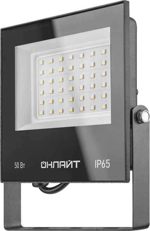прожектор светодиодный 71 660 ofl-50-6k-bl-ip65-led 50вт 6000к ip65 4000лм черн. онлайт 71660 с доставкой по МСК, категория светильник направленного света/ прожектор/ даунлайт