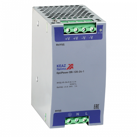 Блок питания OptiPower DR-120-24-1 КЭАЗ 284548 блок питания optipower dr-120-24-1 кэаз 284548 с доставкой по МСК