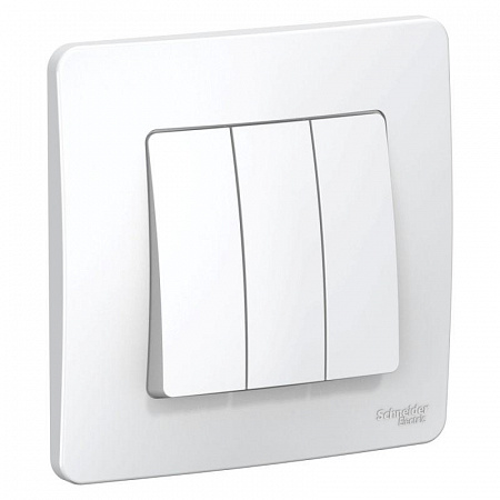 выключатель 3-кл. сп blanca 10а ip20 (сх. 1+1+1) 250в бел. se blnvs100501 с доставкой по МСК