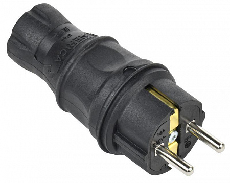 Вилка прямая 16А IP44 каучук черн. GENERICA EVK20-016-01-44-K02-G вилка прямая 16а ip44 каучук черн. generica evk20-016-01-44-k02-g с доставкой по МСК