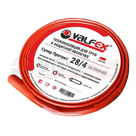 Теплоизоляция 22х4мм 10м К (уп.160м) VALFEX VF.22.04.10.R теплоизоляция 22х4мм 10м к (уп.160м) valfex vf.22.04.10.r с доставкой по МСК
