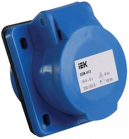 Розетка встраиваемая 16А 2P+E 220В IP44 ССИ-413 IEK PSR41-016-3 розетка встраиваемая 16а 2p+e 220в ip44 сси-413 iek psr41-016-3 с доставкой по МСК