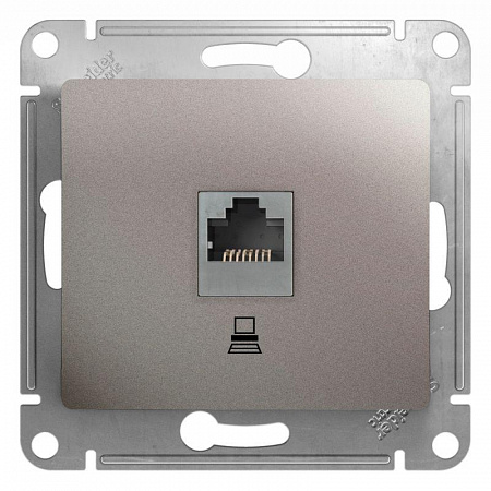 Розетка компьютерная 1-м Glossa RJ45 кат.5E механизм платина SE GSL001281K розетка компьютерная 1-м glossa rj45 кат.5e механизм платина se gsl001281k с доставкой по МСК