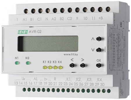 Устройство управления резервным питанием AVR-02 (3х400В+N; 5 перекл. х8А; IP20) F&F EA04.006.004 устройство управления резервным питанием avr-02 (3х400в+n; 5 перекл. х8а; ip20) f&f ea04.006.004 с доставкой по МСК