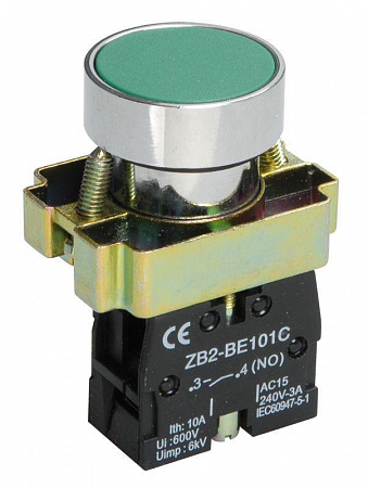 кнопка lay5-ba31 1но без подсветки зел. karat iek bbt60-ba-k06 с доставкой по МСК