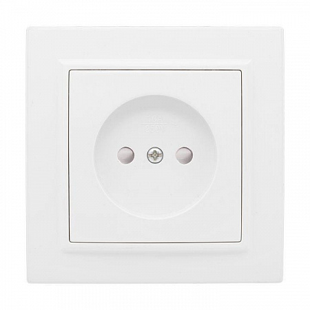 розетка 1-м сп минск 10а ip20 без заземл. защ. шторки бел. basic ekf err10-022-100 с доставкой по МСК