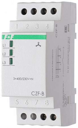 Реле контроля фаз CZF-B (3х400/230+N 8А 1перекл. IP20 монтаж на DIN-рейке) F&F EA04.001.002 реле контроля фаз czf-b (3х400/230+n 8а 1перекл. ip20 монтаж на din-рейке) f&f ea04.001.002 с доставкой по МСК