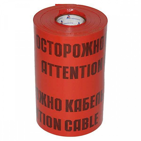 лента сигнальная лсэ-600мм "осторожно кабель" красн./черн. (рул.100м) протэкт 8276 с доставкой по МСК