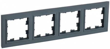 рамка 4-м brite ру-4-брг графит iek br-m42-k53 с доставкой по МСК