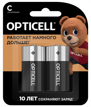 Элемент питания алкалиновый C/LR14 1.5В (блист. 2шт) Basic Opticell 5051004 элемент питания алкалиновый c/lr14 1.5в (блист. 2шт) basic opticell 5051004 с доставкой по МСК