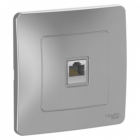розетка компьютерная 1-м сп blanca rj45 кат.5e алюм. se blnis045003 с доставкой по МСК
