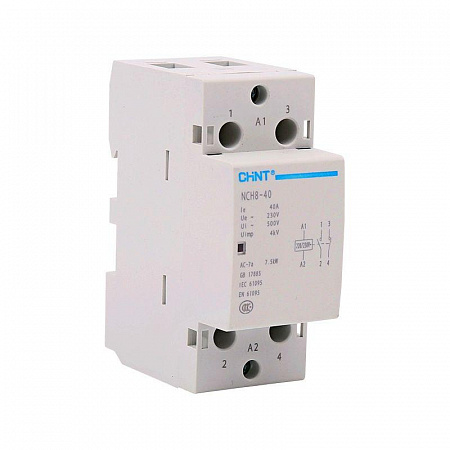 Контактор модульный NCH8-40/11 40А 1НЗ+1НО AC 220/230В 50Гц (R) CHINT 256083 контактор модульный nch8-40/11 40а 1нз+1но ac 220/230в 50гц (r) chint 256083 с доставкой по МСК