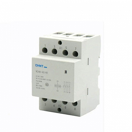 Контактор модульный NCH8-40/40 40А 4НО AC 220/230В 50Гц (R) CHINT 256099 контактор модульный nch8-40/40 40а 4но ac 220/230в 50гц (r) chint 256099 с доставкой по МСК