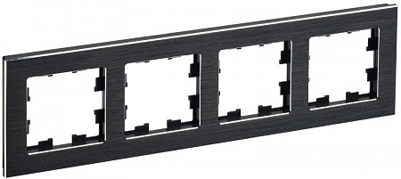 Рамка 4-м BRITE РУ-4-1-БрЧ металл черн. IEK BR-M42-M-K02 рамка 4-м brite ру-4-1-брч металл черн. iek br-m42-m-k02 с доставкой по МСК