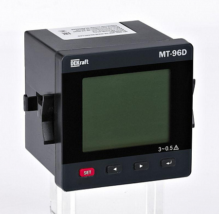 мультиметр цифровой мт-96d 3ф вх. 600в 5а rs-485 96х96мм lcd-дисплей dekraft 51428dek с доставкой по МСК
