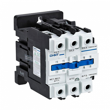 контактор nc1-8011 80а кат. 230в ac 1но+1нз ac-3 (r) chint 222935 с доставкой по МСК