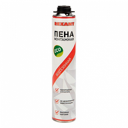 Пена монтажная всесезонная для пистолета 40л eco Rexant 89-0903 пена монтажная всесезонная для пистолета 40л eco rexant 89-0903 с доставкой по МСК