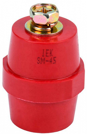 Изолятор SM45 (М8) силовой с болтом IEK YIS11-45-14-B изолятор sm45 (м8) силовой с болтом iek yis11-45-14-b с доставкой по МСК