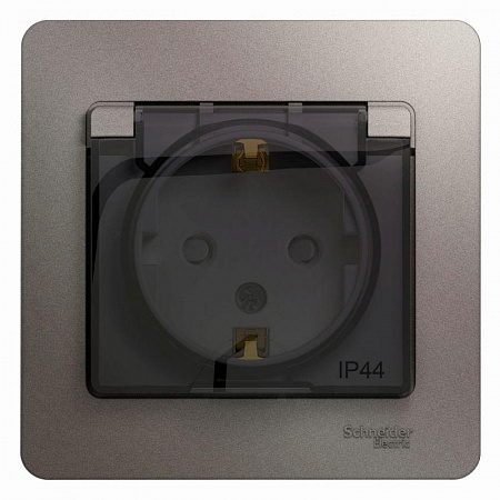 Розетка 1-м СП Glossa 16А IP44 250В с заземл. защ. шторки с крышкой в сборе платина SE GSL001248 розетка 1-м сп glossa 16а ip44 250в с заземл. защ. шторки с крышкой в сборе платина se gsl001248 с доставкой по МСК