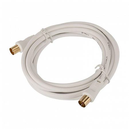 Шнур TV Plug - TV Jack 3м бел. Rexant 18-0004 шнур tv plug - tv jack 3м бел. rexant 18-0004 с доставкой по МСК