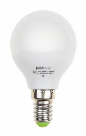 Лампа светодиодная PLED-ECO 5Вт G45 шар матовая 4000К нейтр. бел. E14 400лм 230В 50Гц JazzWay 1036926A лампа светодиодная pled-eco 5вт g45 шар матовая 4000к нейтр. бел. e14 400лм 230в 50гц jazzway 1036926a с доставкой по МСК