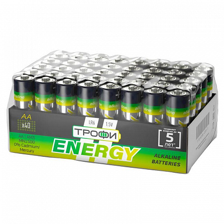 Элемент питания алкалиновый AA/LR6 LR6-40 bulk Eco (уп.40шт) Трофи Б0027815 элемент питания алкалиновый aa/lr6 lr6-40 bulk eco (уп.40шт) трофи б0027815 с доставкой по МСК