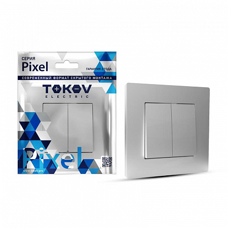 Выключатель 2-кл. СП Pixel 10А IP20 в сборе алюм. TOKOV ELECTRIC TKE-PX-V2F-C03 выключатель 2-кл. сп pixel 10а ip20 в сборе алюм. tokov electric tke-px-v2f-c03 с доставкой по МСК