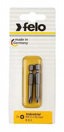 Бита крестовая Industrial PH 2х50 (блист.2шт) FELO 03202536 бита крестовая industrial ph 2х50 (блист.2шт) felo 03202536 с доставкой по МСК