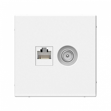 Розетка компьютерная + телевизионная 2-м ArtGallery RJ45 + TV кат.5E бел. SE GAL000189 розетка компьютерная + телевизионная 2-м artgallery rj45 + tv кат.5e бел. se gal000189 с доставкой по МСК
