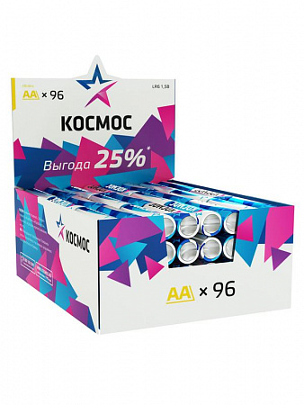 Элемент питания алкалиновый AA/LR6 (уп.96шт) КОСМОС KOCLR6_96BOX элемент питания алкалиновый aa/lr6 (уп.96шт) космос koclr6_96box с доставкой по МСК