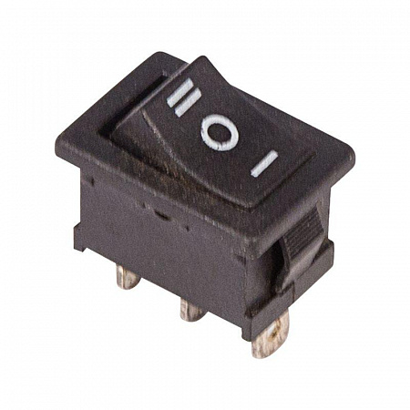 выключатель клавишный 250в 6а (3с) on-off-on черн. с нейтралью mini (rwb-205 sc-768) rexant 36-2145 с доставкой по МСК