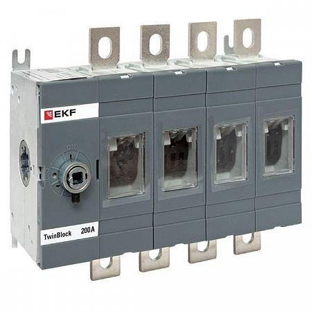 Рубильник 4п 200А без рукоятки управления TwinBlock EKF tb-s-200-4p рубильник 4п 200а без рукоятки управления twinblock ekf tb-s-200-4p с доставкой по МСК