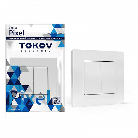 Выключатель 2-кл. СП Pixel 10А IP20 в сборе бел. TOKOV ELECTRIC TKE-PX-V2F-C01 выключатель 2-кл. сп pixel 10а ip20 в сборе бел. tokov electric tke-px-v2f-c01 с доставкой по МСК