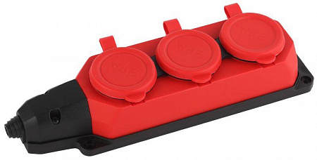 Колодка удлинителя 3-м с заземл. 16А IP44 K-3e-RED-IP44 каучук красн. Эра Б0044552 колодка удлинителя 3-м с заземл. 16а ip44 k-3e-red-ip44 каучук красн. эра б0044552 с доставкой по МСК