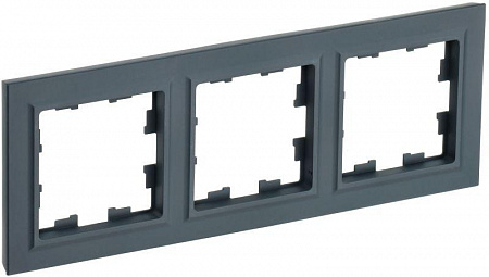 Рамка 3-м BRITE РУ-3-БрГ графит IEK BR-M32-K53 рамка 3-м brite ру-3-брг графит iek br-m32-k53 с доставкой по МСК